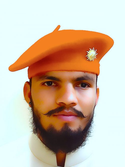 KESARIYA RAJPUTANA BERET CAP