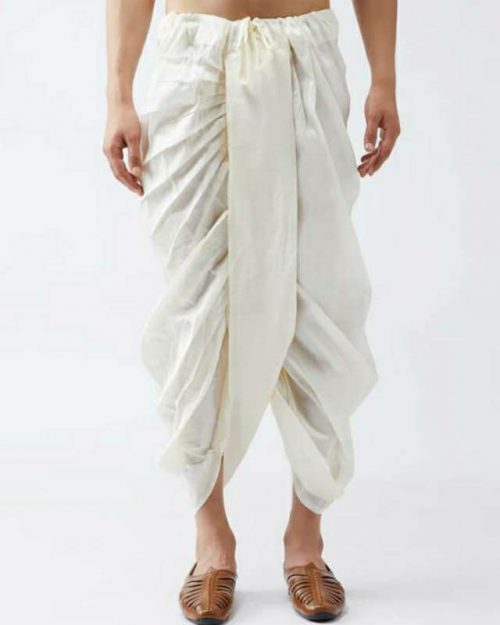 White Dhoti Free Size - Image 3