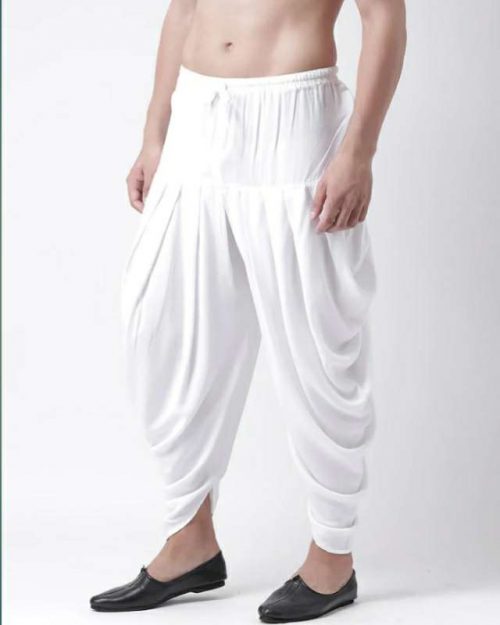 Cotton White Dhoti Free Size - Image 6