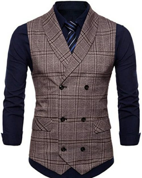 Men's Design V-Neck Slim Fit Collar Jacket