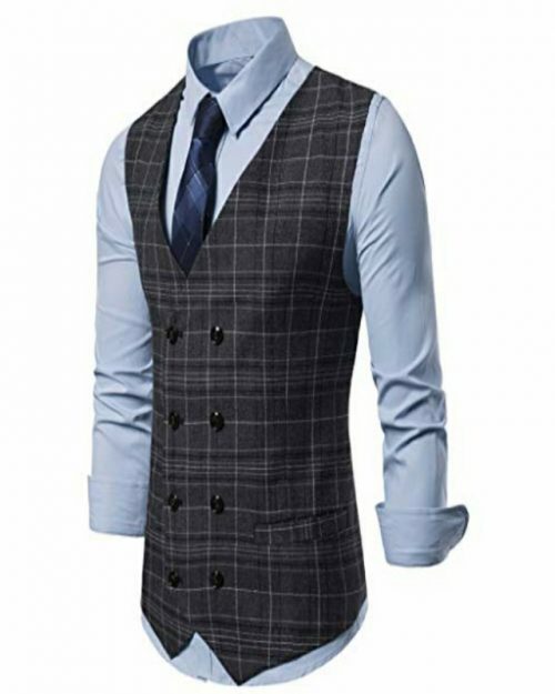 Men's Design V-Neck Slim Fit Jacket