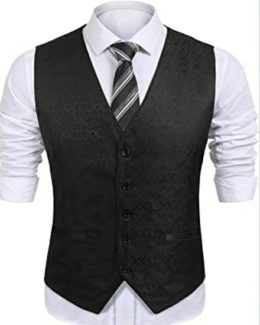 Men’s Design V-Neck Slim Fit Jacket