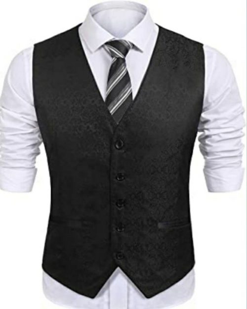 Men's Design V-Neck Slim Fit Jacket