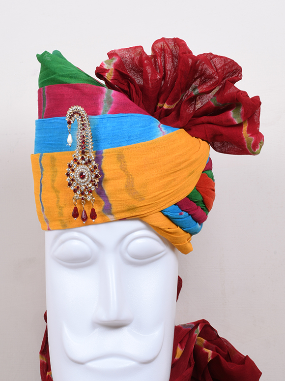 Jodhpuri Pachrangi Leheriya Vilayti Safa