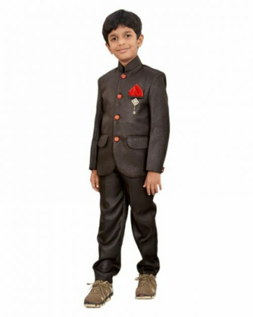 Kid's Solid Color Jodhpuri Suit