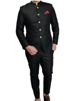 Black Jodhpuri Suit