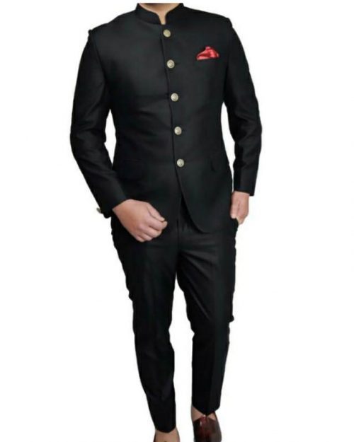 Black Jodhpuri Suit