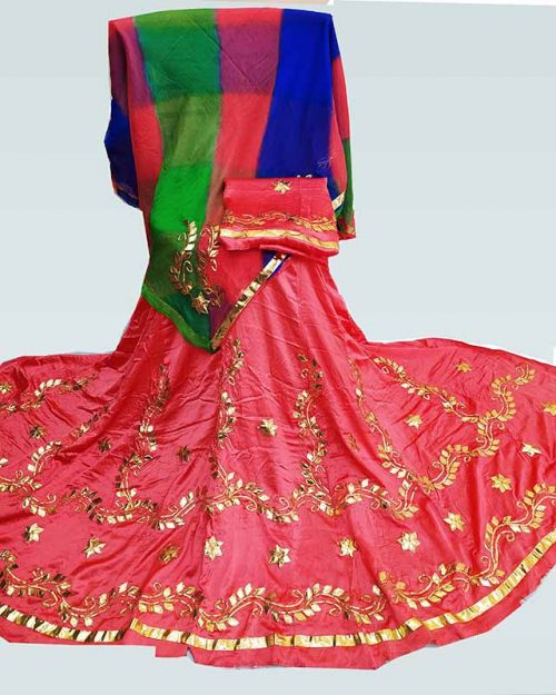 Satin Suit Single Colour Thakurji Pure Odhana - Image 9