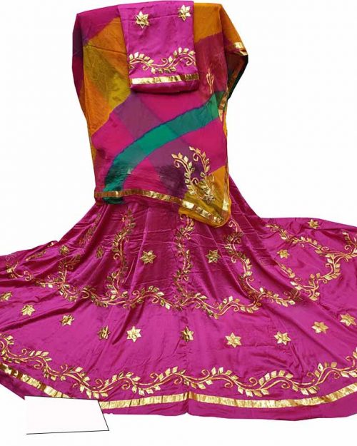 Satin Suit Single Colour Thakurji Pure Odhana - Image 6