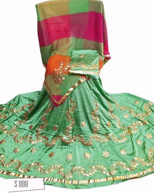 Satin Suit Single Colour Thakurji Pure Odhana - Image 3