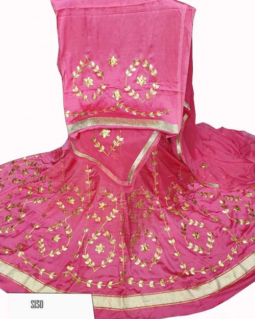 Satin Suit Single Colour Humrahi Odhana - Image 3