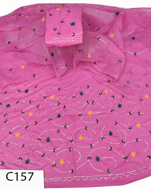 Cotton Suit Single  Colour  Odhana ( Full jaal Work  ) - Image 6
