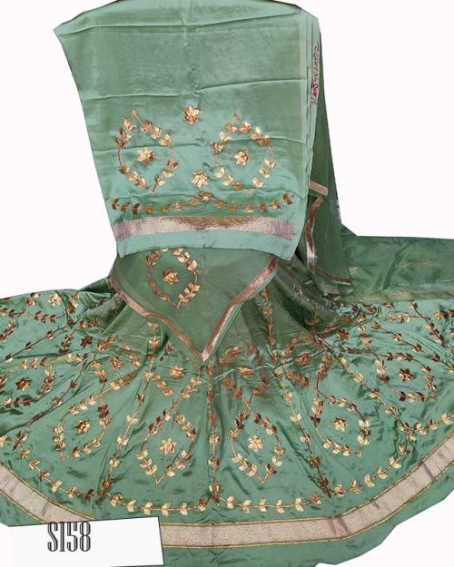 Satin Suit Single Colour Humrahi Odhana - Image 9