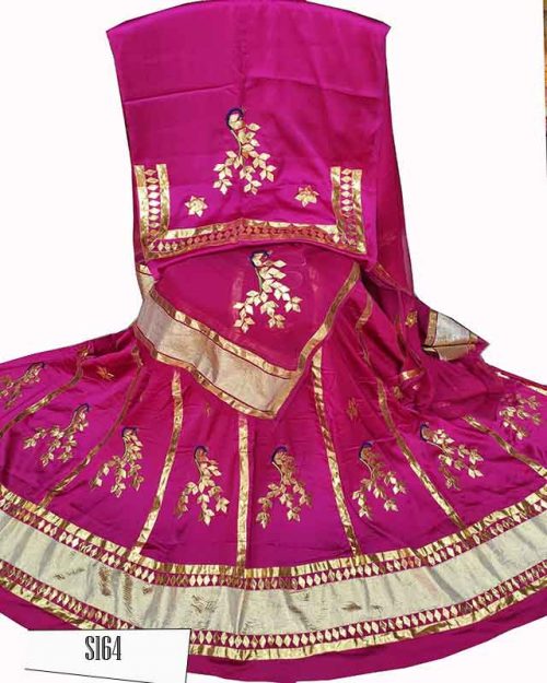 Satin Suit Single Colour Thakurji Pure odhana - Image 9