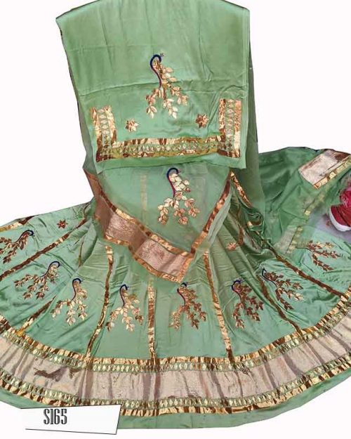 Satin Suit Single Colour Thakurji Pure odhana - Image 10