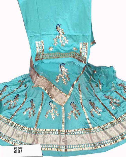 Satin Suit Single Colour Thakurji Pure odhana - Image 4