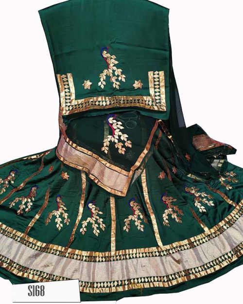 Satin Suit Single Colour Thakurji Pure odhana - Image 2