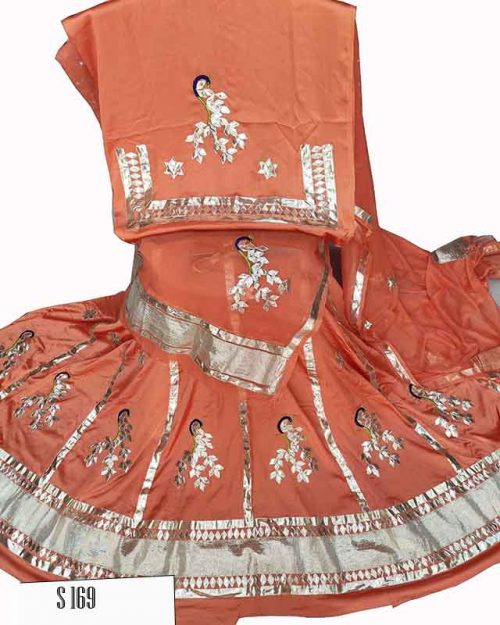 Satin Suit Single Colour Thakurji Pure odhana - Image 3
