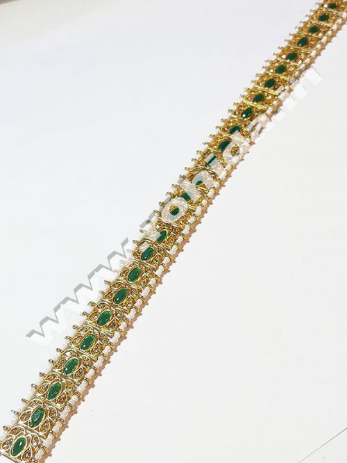 Green Mathapatti  Kundan Work for Women
