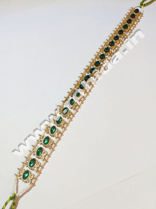 Green Mathapatti  Kundan Work for Women