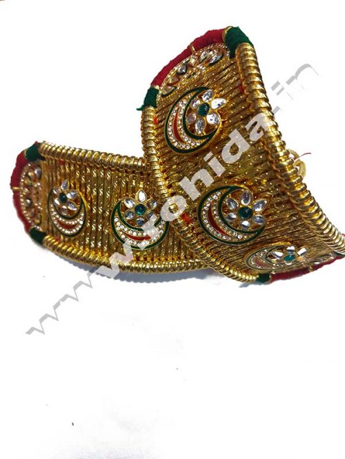 Rajwadi Gold look  Bajubandh With Loom