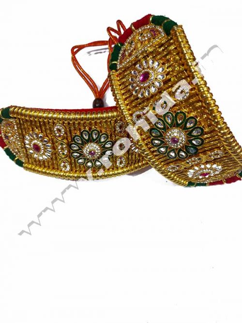 Rajwadi Gold look  Bajubandh With Loom