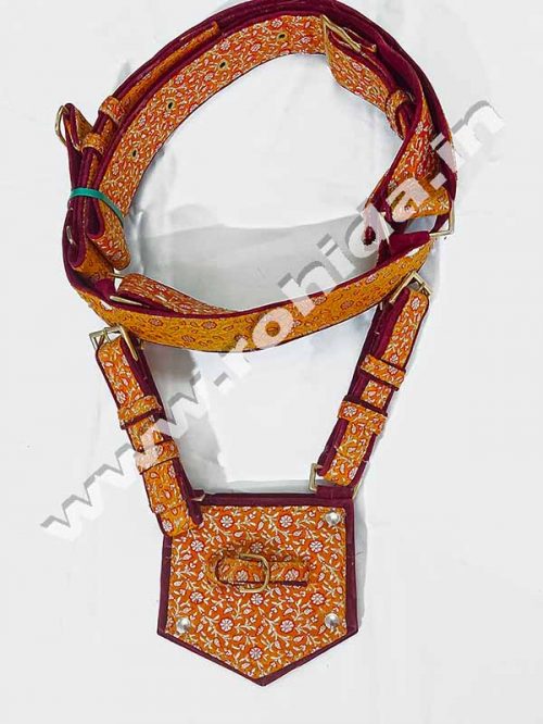 Yellow Wedding Cross belt With Plain Buckle