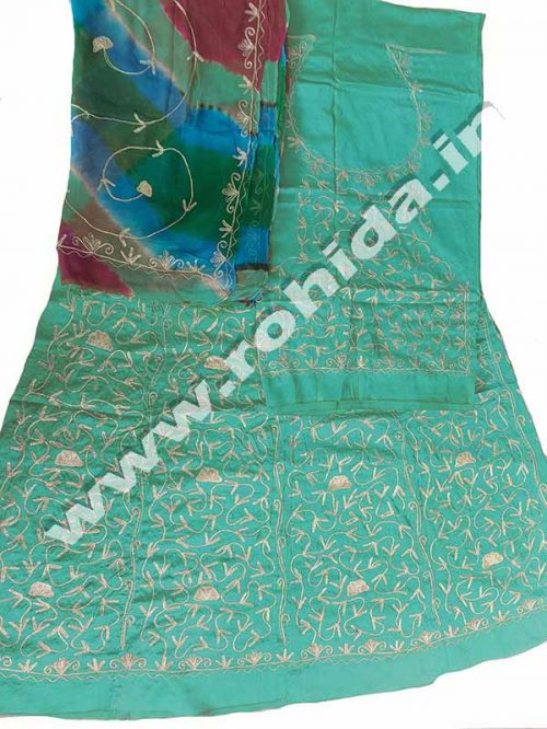 satan suit pyor odhna with  aari machine work poshak