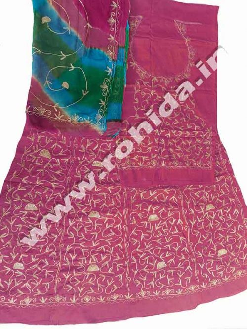 satan suit pyor odhna with  aari machine work poshak