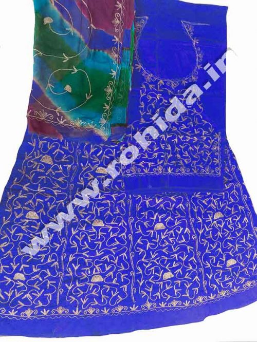 satan suit pyor odhna with  aari machine work poshak