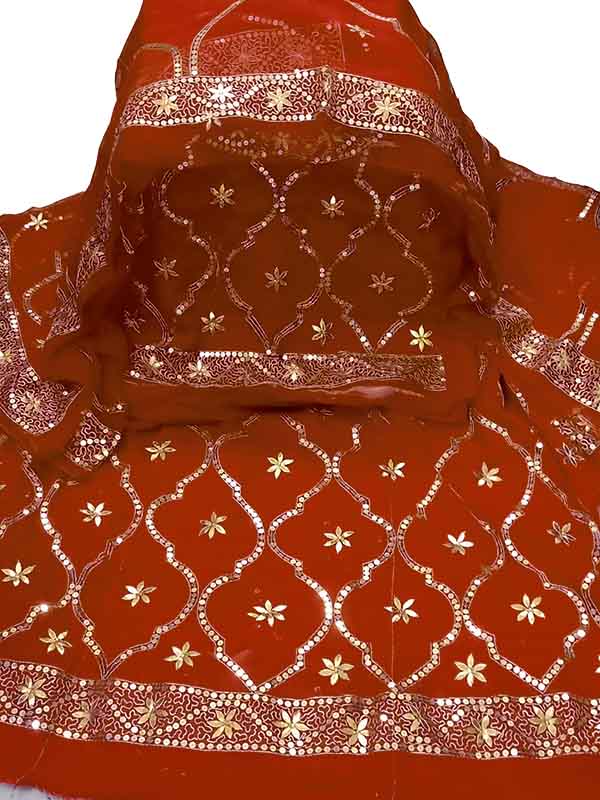 Dabbi jaal Creep and Thakurji odhna With Taari hand work