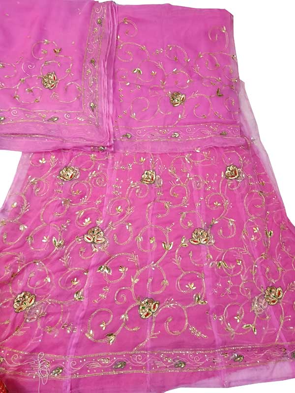 Dabbi jaal Creep and Thakurji odhna With Taari hand work