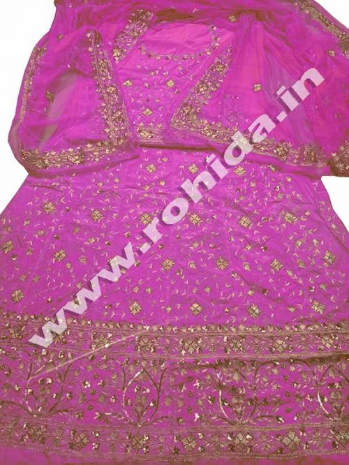 Baby Pink  Green colour aari taari jarri work thakurji pyor odhna