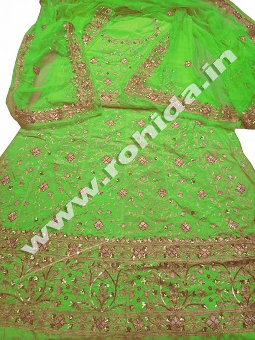 Sea Green colour  aari taari jarri work thakurji pyor odhna