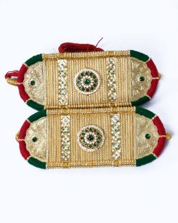 Origanl Gold Look Jadai Rajwadi  Bajubandh With Golden Loom