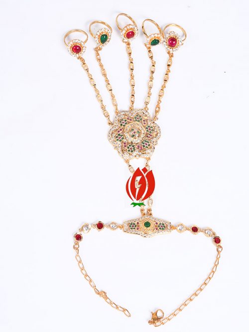 5 - Ring's Hathphool Goldlook Jadai Hand Setting - Image 2