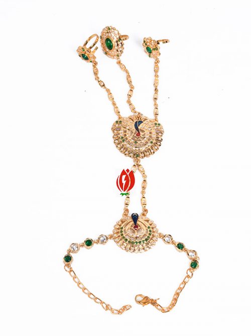 3 - Ring's Hathphool Goldlook Jadai Hand Setting - Image 2