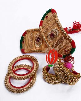 Rajwadi Gold look  BajubandhCombo With Loom