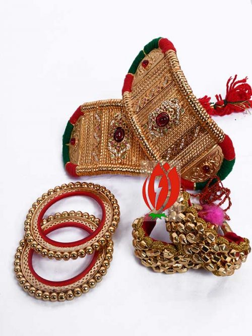 Rajwadi Gold look  BajubandhCombo With Loom