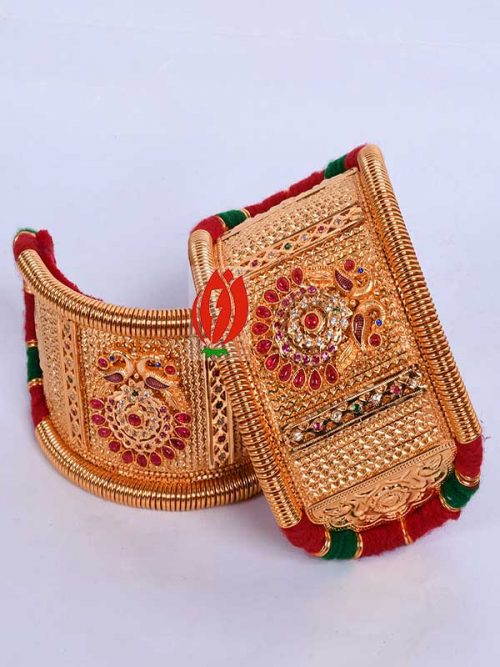Origanl Gold Look Jadai Rajwadi  Bajubandh With Golden Loom