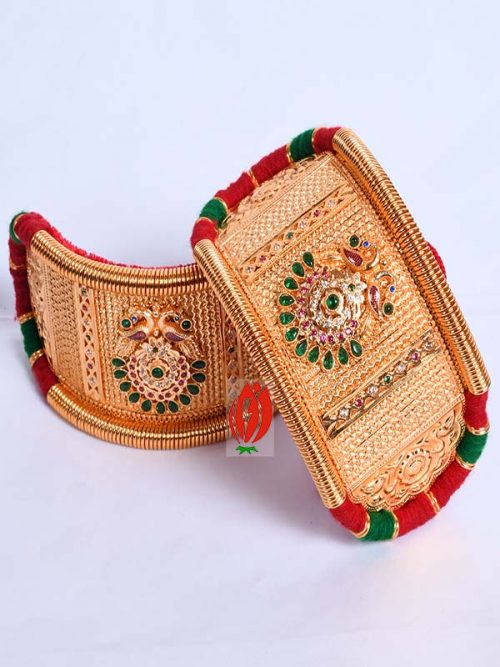 Origanl Gold Look Jadai Rajwadi  Bajubandh With Golden Loom
