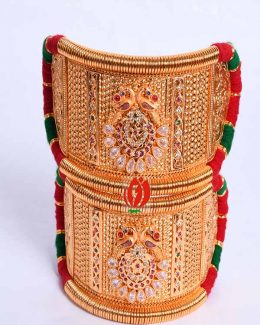 Origanl Gold Look Jadai Rajwadi  Bajubandh With Golden Loom
