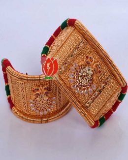 Origanl Gold Look Jadai Rajwadi  Bajubandh With Golden Loom