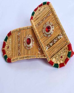 Origanl Gold Look Jadai Rajwadi  Bajubandh With Golden Loom