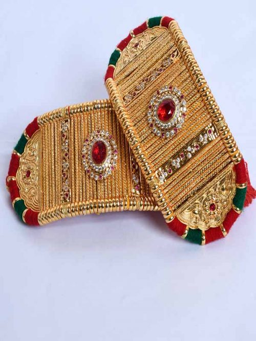 Origanl Gold Look Jadai Rajwadi  Bajubandh With Golden Loom
