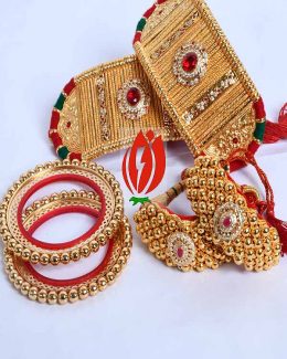 Rajwadi Gold look  Bajubandh comboWith Loom