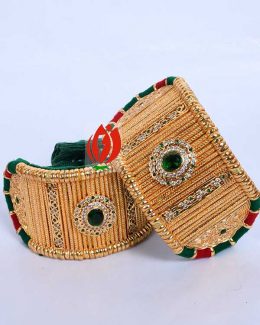 Origanl Gold Look Jadai Rajwadi  Bajubandh Combo With Golden Loom