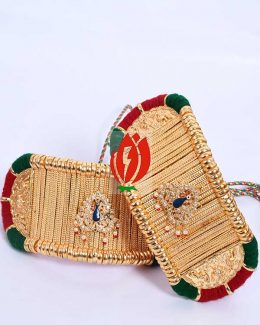 Origanl Gold Look Jadai Rajwadi  Bajubandh  With Golden Loom
