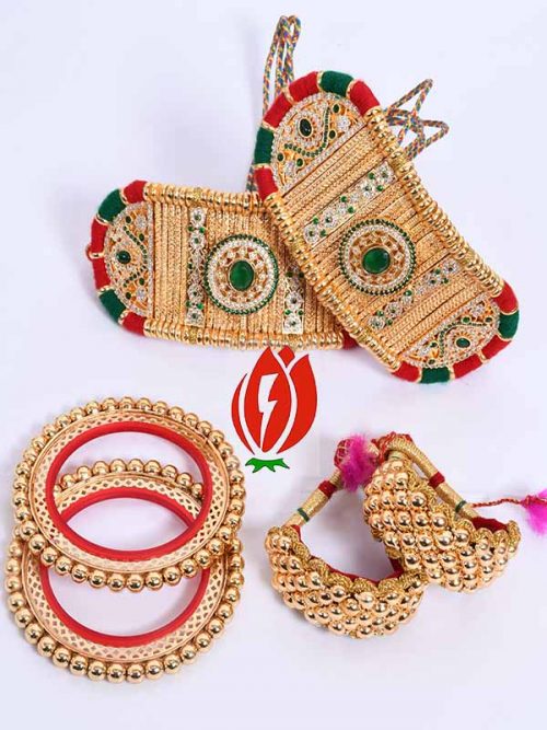 Origanl Gold Look Jadai Rajwadi  Bajubandh With Golden Loom