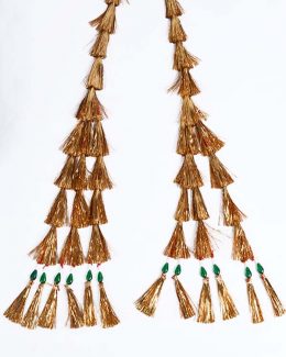 Origanl Gold Look Jadai Rajwadi Bajubandh  Ponchi With Golden Loom